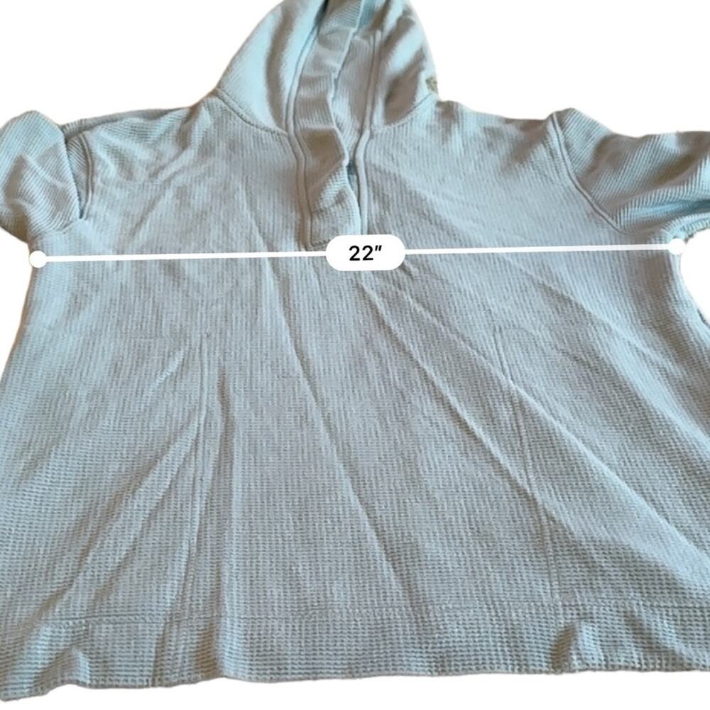Athleta Coaster Luxe Waffle Hoodie Long Sleeve Sweatshirt in Seafoam Green Sz L - Picture 13 of 14
